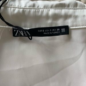 ZARA white button down shirt sz S